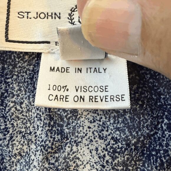 St. John Sport Women's Geometric Sheer Button Down Shirt Multicolor Size Small - Picture 4 of 9